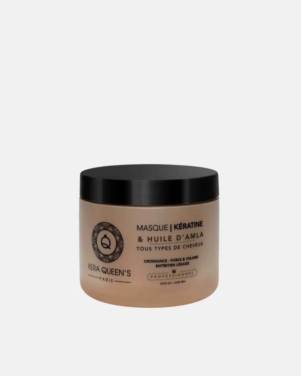 Masque kératine et huile d'amla 500 ml pour les cheveux cassés.