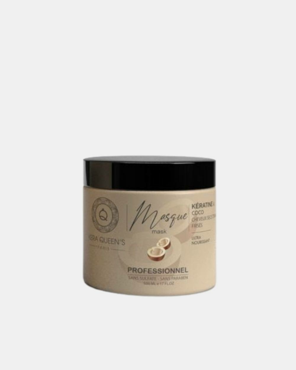 Masque Kératine et Coco 500 ml pour rendre vos cheveux plus soyeux